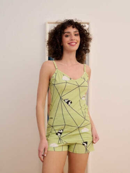 Goodnight Set Pijamale pentru Femei Green
