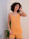 Goodnight Sommer Damen Pyjama-Set Orange
