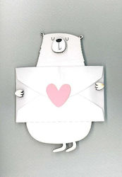Greeting Card with Detachable Magnetic Bear Fig...