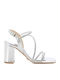 Leder Sandalen Silber
