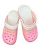 Women's Summer Clogs Tecos Fuchsia To Pink Gradient Comfortable Lightweight Ventilated Size 36 23.5 Centimeters