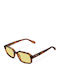Meller Tingo Unisex Sunglasses with Brown Tartaruga Horn-Rimmed Frame and Yellow Lens
