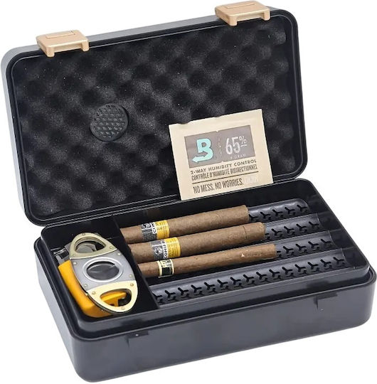 Panora Kunststoff Fall Befeuchter für Zigarren 11 mit Hygrometer 21cmx12cmx5cmcm.