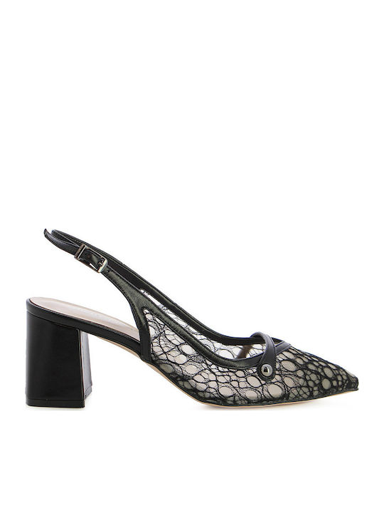 Fratelli Petridi Leather Black Medium Heels