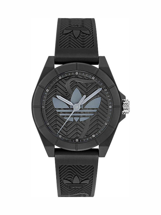 adidas Project Γυναικείο Ρολόι 41mm Μπαταρίας με Μαύρο Καουτσούκ Λουράκι