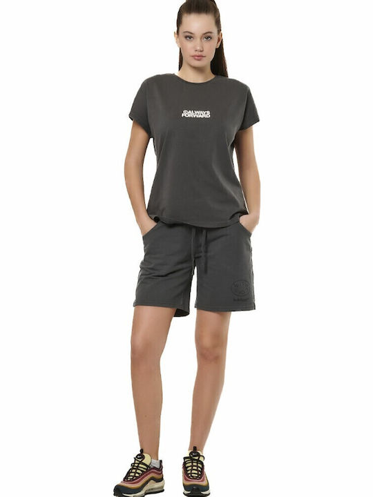 Γυναικεία Αθλητική Βερμούδα Charcoal Grey