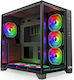 NJOY Aura Gaming Midi Tower Κουτί Υπολογιστή με Πλαϊνό Παράθυρο και ARGB Φωτισμό Μαύρο
