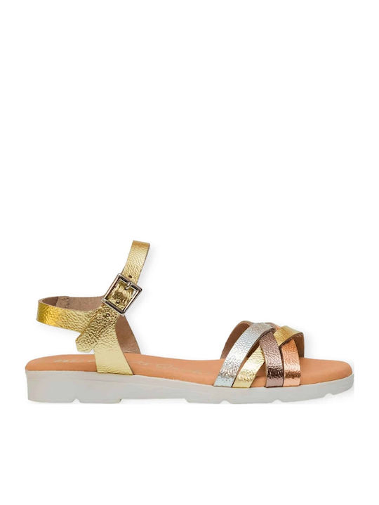 Oh My Sandals Παιδικά Πέδιλα Ασημί / Χρυσό