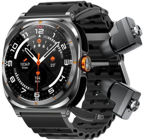 Smartwatch Hamtod Gt98 Headphones Smart Watch 1.53 Inch Support Bluetooth Call NFC Heart Rate Black