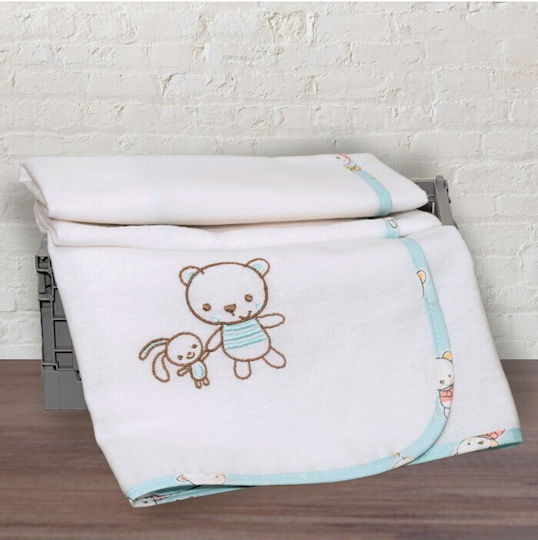 Baby Oliver Scutec din Bumbac Alb 80x80εκ.