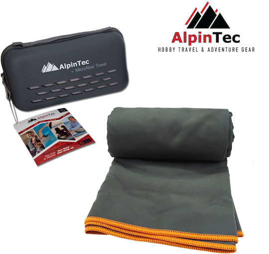 AlpinPro Microfiber Towel for Body in Gray Case 75x150cm
