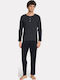 Pijadore Schwarzes Herren-Pyjama-Design – Langarm Pjdr1822-2-schwarz