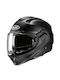 HJC F100 Semi Flat Black Motorcycle Helmet Flip-Up ECE 22.06 1600gr with Pinlock and Sunvisor