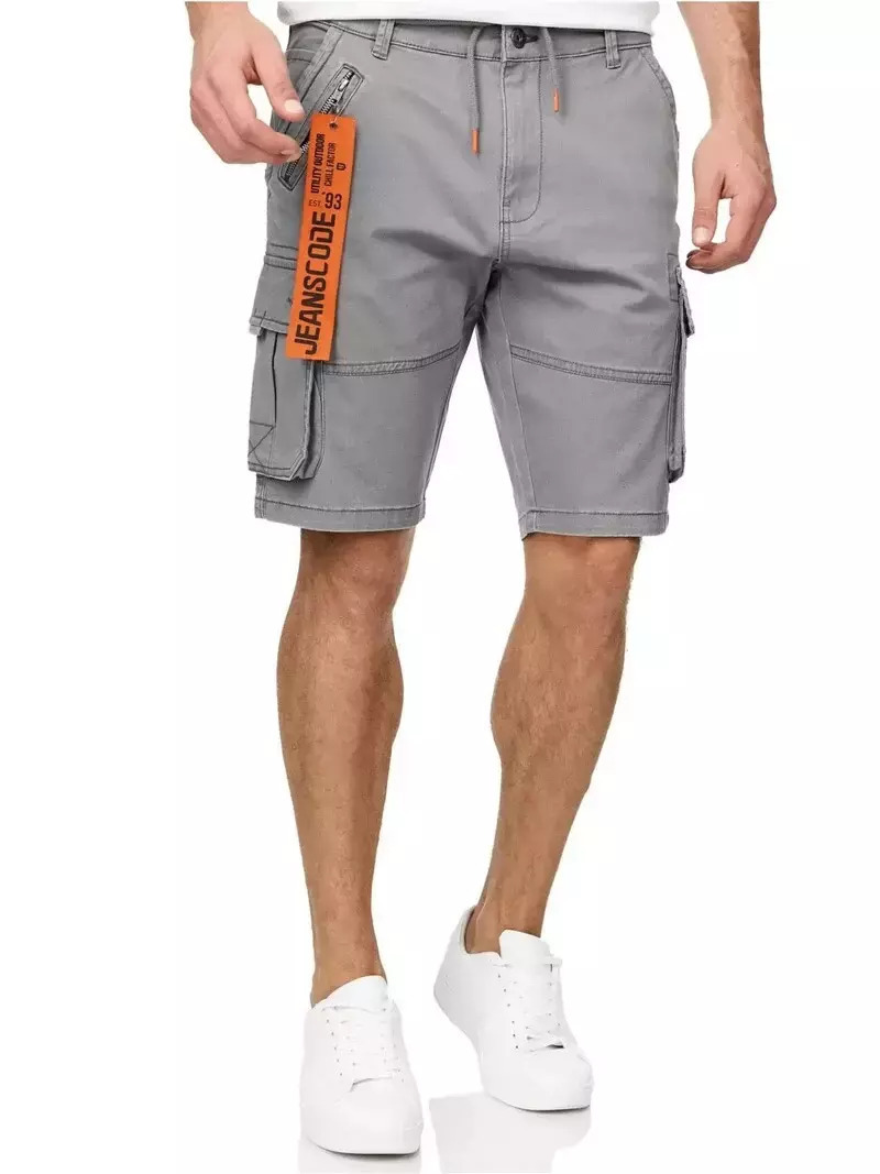 Indicode Men's Shorts Cargo Gray 70-762