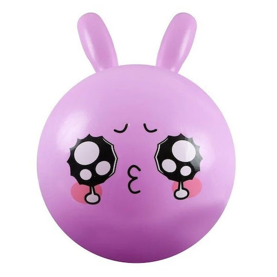 Minge săltăreață cu mânere pentru copii 3 ani+ PVC 45 cm roz