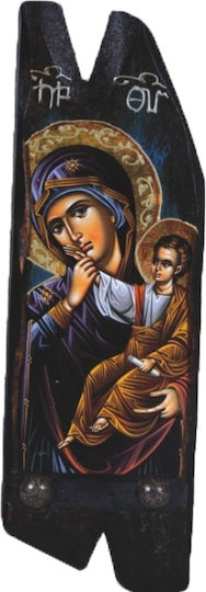 Icoană din lemn cu Fecioara Maria și Iisus Hristos N14 40x14cm