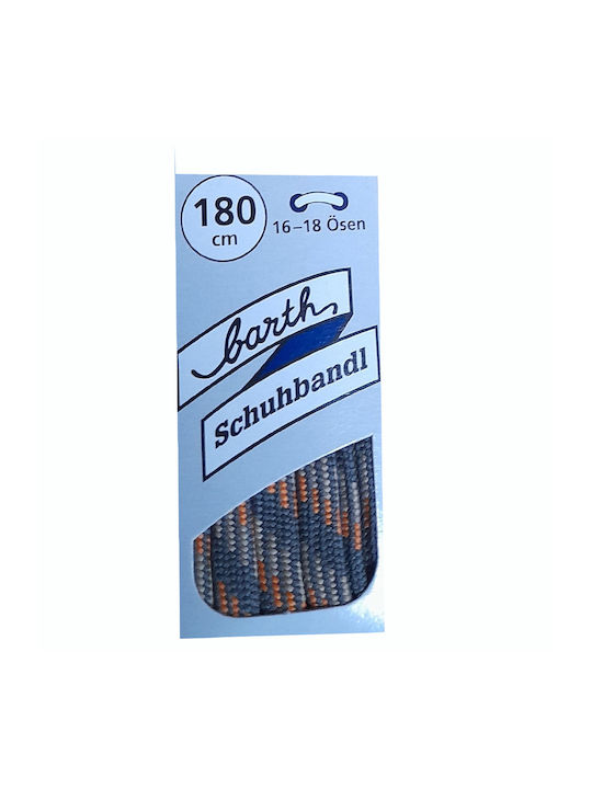 Barth 3262k-300 Flache Schnürsenkel Braun Orange 180cm