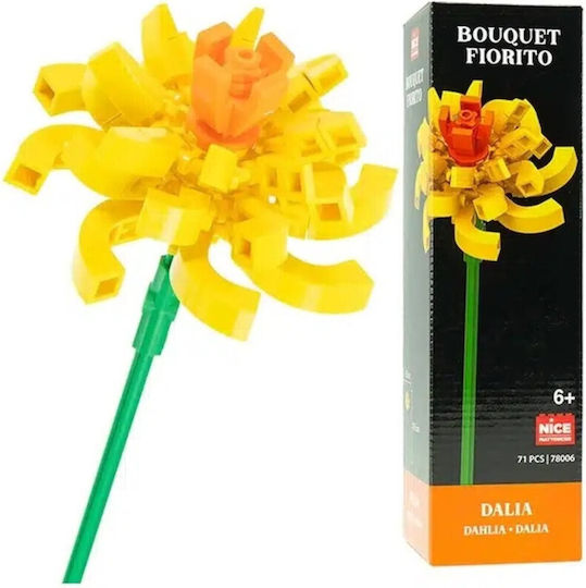 Nice Group Dahlia Flower Bauklötze für 6+ Jahre 71 Stück