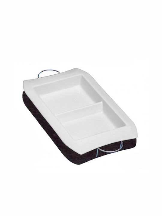 Galifas Serving Platter Rectangular made of Porcelain White
