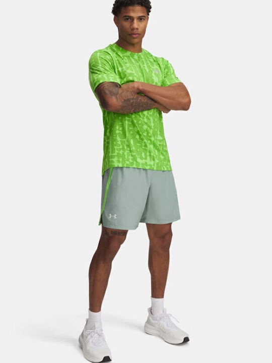 Under Armour Launch 7'' Men's Shorts Hydro Green, High Vis Yellow