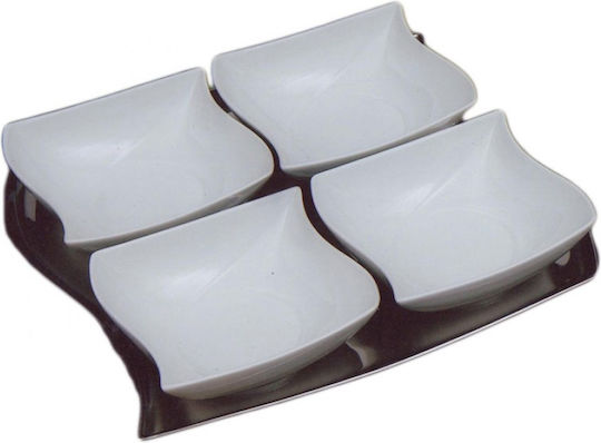 Galifas Dessert Divided Serving Tray White 5pcs