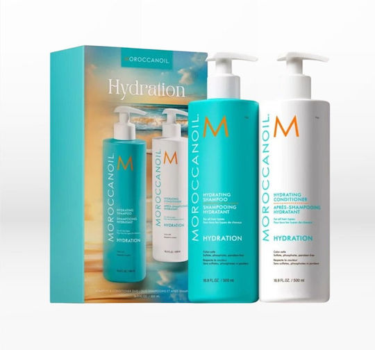 Moroccanoil Hydration Hair Care Set for Dry Hair with Shampoo & Conditioner 2 Pieces
