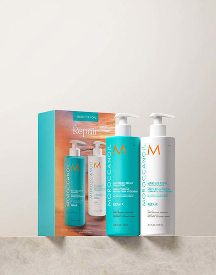 Moroccanoil Ремонт Грижа За Косата Възстановяване И Подхранване За Увредена Коса С Шампоан И Балсам 2 Бройки