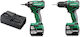 Hikoki KC18DD Сет Двигател за бормашина & Ударна бормашина 18V с 2 батерии 5Ах
