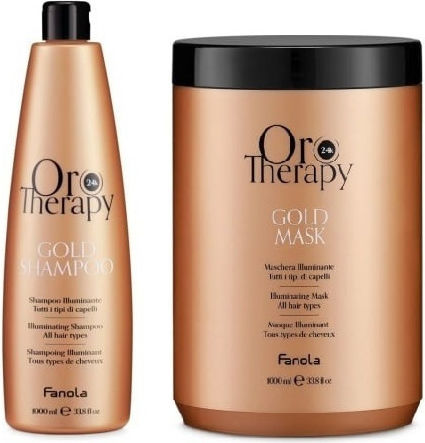 Fanola Oro Therapy 24k Gold Σετ Θεραπείας Μαλλιών για Ταλαιπωρημένα Μαλλιά με Σαμπουάν & Μάσκα 2τμχ