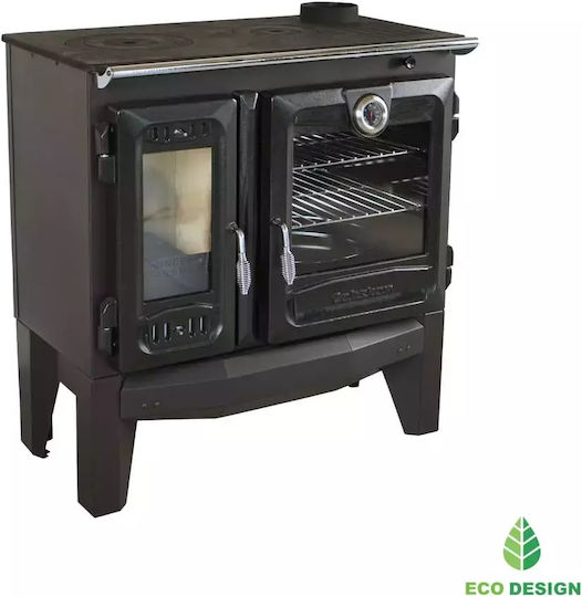 Caliskan 216 Steel Wood Stove with Oven 8.45kW Gray