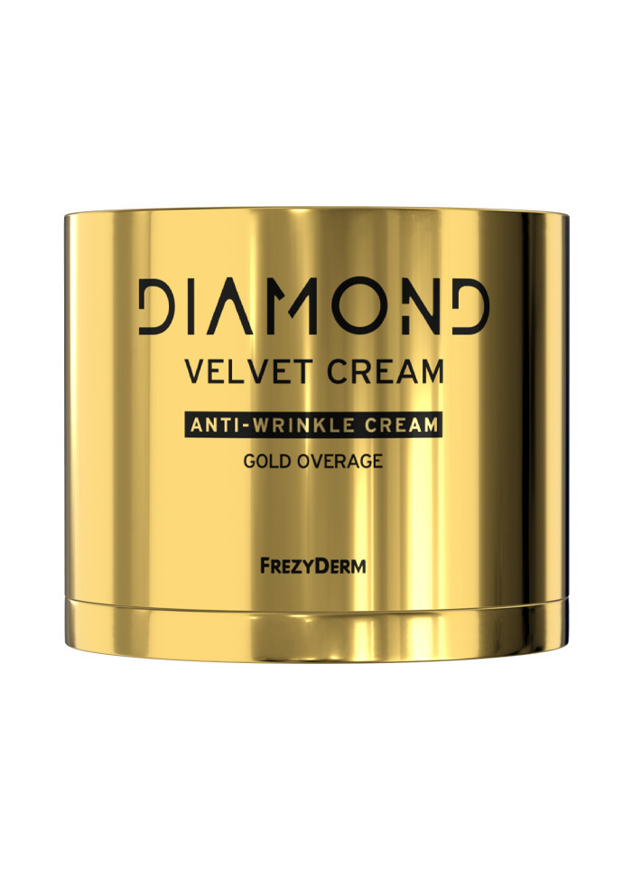 Frezyderm Diamond Velvet Gold Κρέμα Προσώπου για Ενυδάτωση, Αντιγήρανση & Ανάπλαση με Υαλουρονικό Οξύ & Κολλαγόνο 50ml