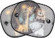 Cangaroo Car Side Sunshades Shady Animals for Seat Up! 44x36.5cm 2pcs