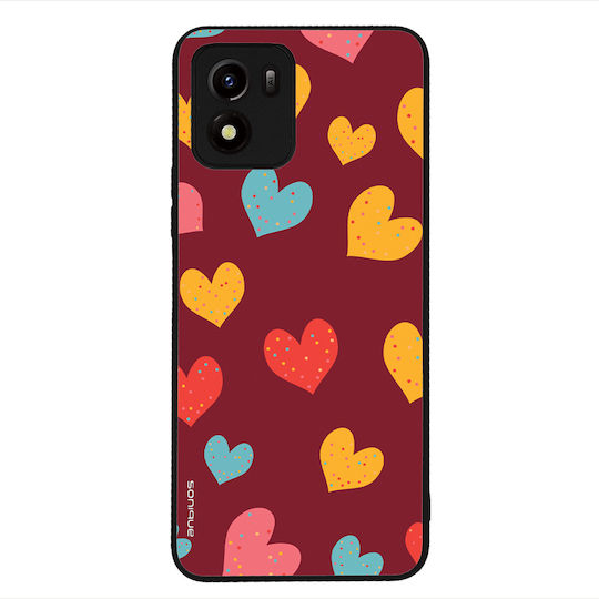 Калъф Sonique Heart Series за Vivo Y01 4G Бордо