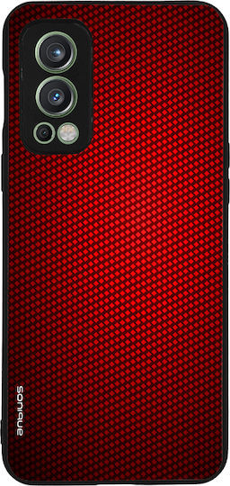 Sonique Carbon Serie Hülle für OnePlus Nord 2 5G Rot