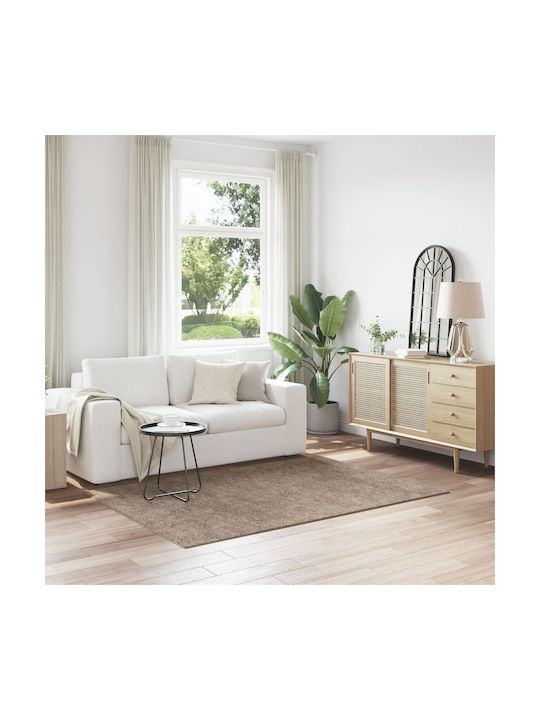 vidaXL Antiderapant Covor De exterior Rectangular Din lână Maro