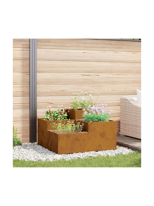 vidaXL Garden Pot Metallic 80x80x48cm.