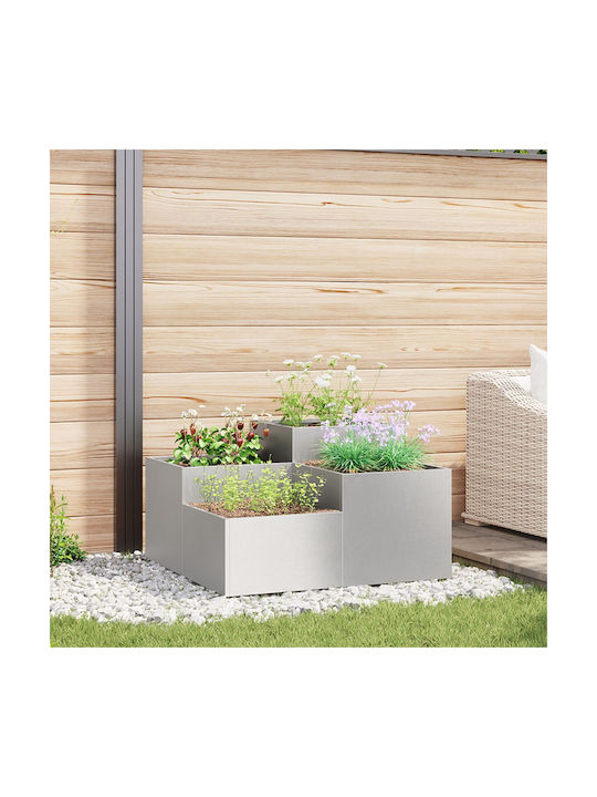 vidaXL Garden Pot Metallic 80x80x48cm.