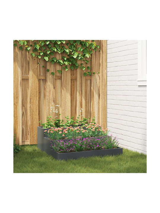 vidaXL Topf Metallisch Charcoal 90x90x35cm.