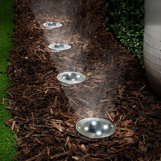 Grundig Set of 4 Stake Solar Lights Cold White with Photocell