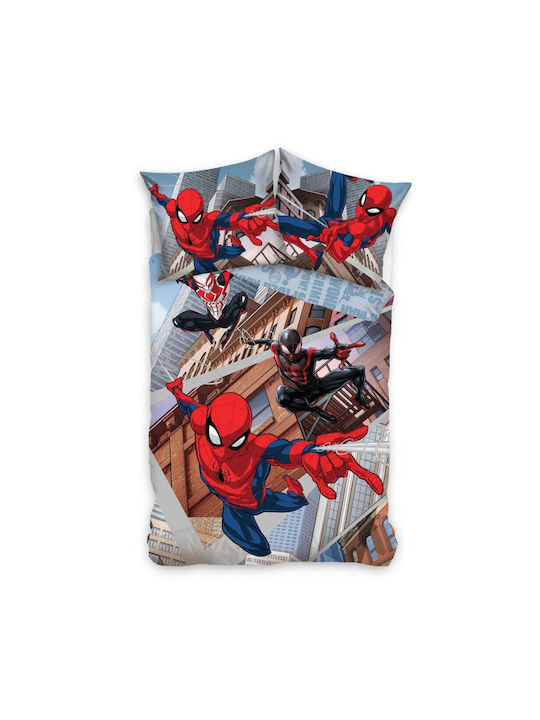 Spiderman Σετ Παιδική Παπλωματοθήκη Μονή Πολύχρωμη