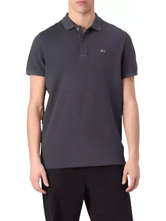 Tommy Hilfiger Polo Μπλούζα Κοντομάνικη Μαύρη