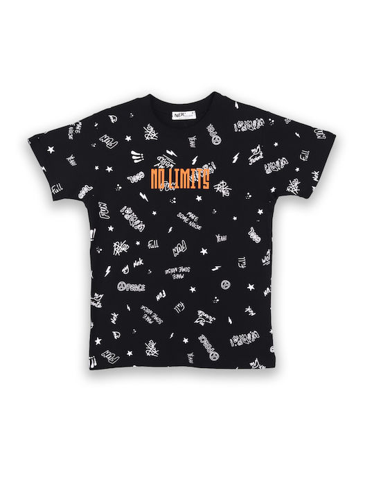 Nek Kids Wear T-shirt Μαύρο