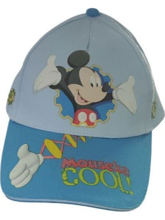 Disney Kids' Hat Jockey Fabric Mickey Mouse Light Blue