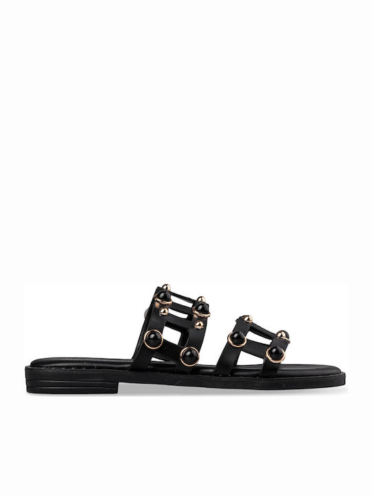 Women's Flat Sandals in Black Color