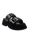 Women's Flat Sandals in Black Color