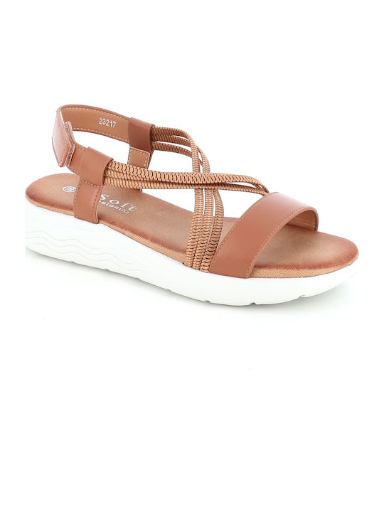 Women's Flat Sandals Anatomic in Brown Color
