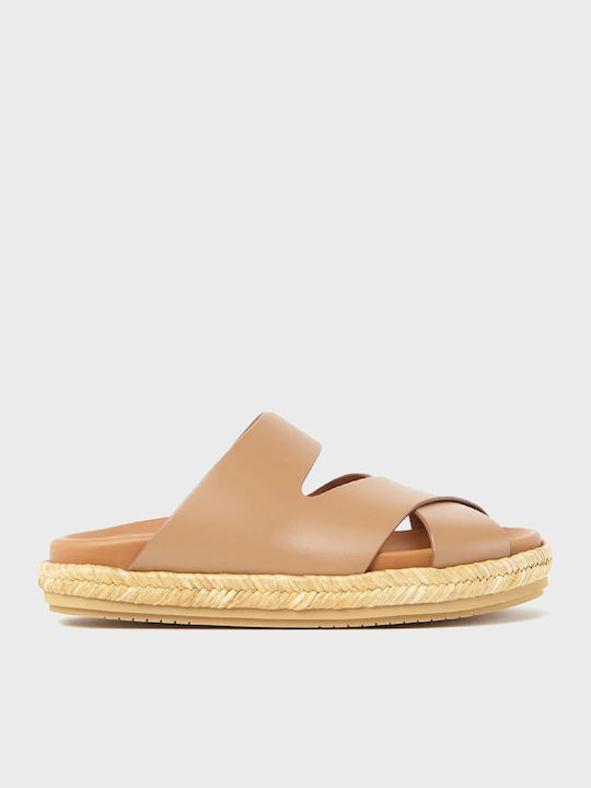 Paloma Barceló Women's Flat Sandals in Brown Color
