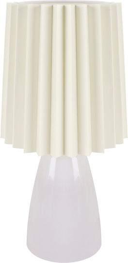 Struhm Ceramic Table Lamp for Socket E14 with White Shade and Base