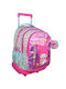 Must Team School Bag Trolley Elementary, Elementary Pink with Water Bottle Holder 30Liters