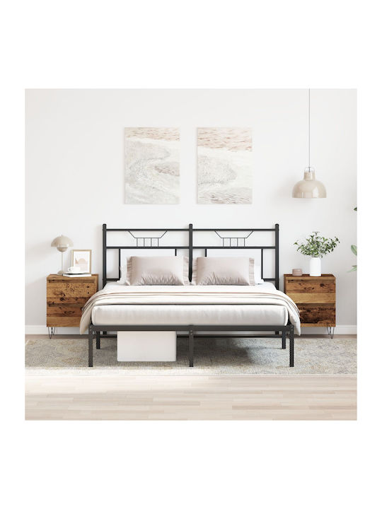 Bedside Tables Made of Solid Wood Old Wood 2 Pi...